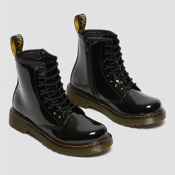 Dr. Martens Other - Doc Marten’s Junior 1460 Patent Leather Lace Up Boots Size 5 Black Lucido